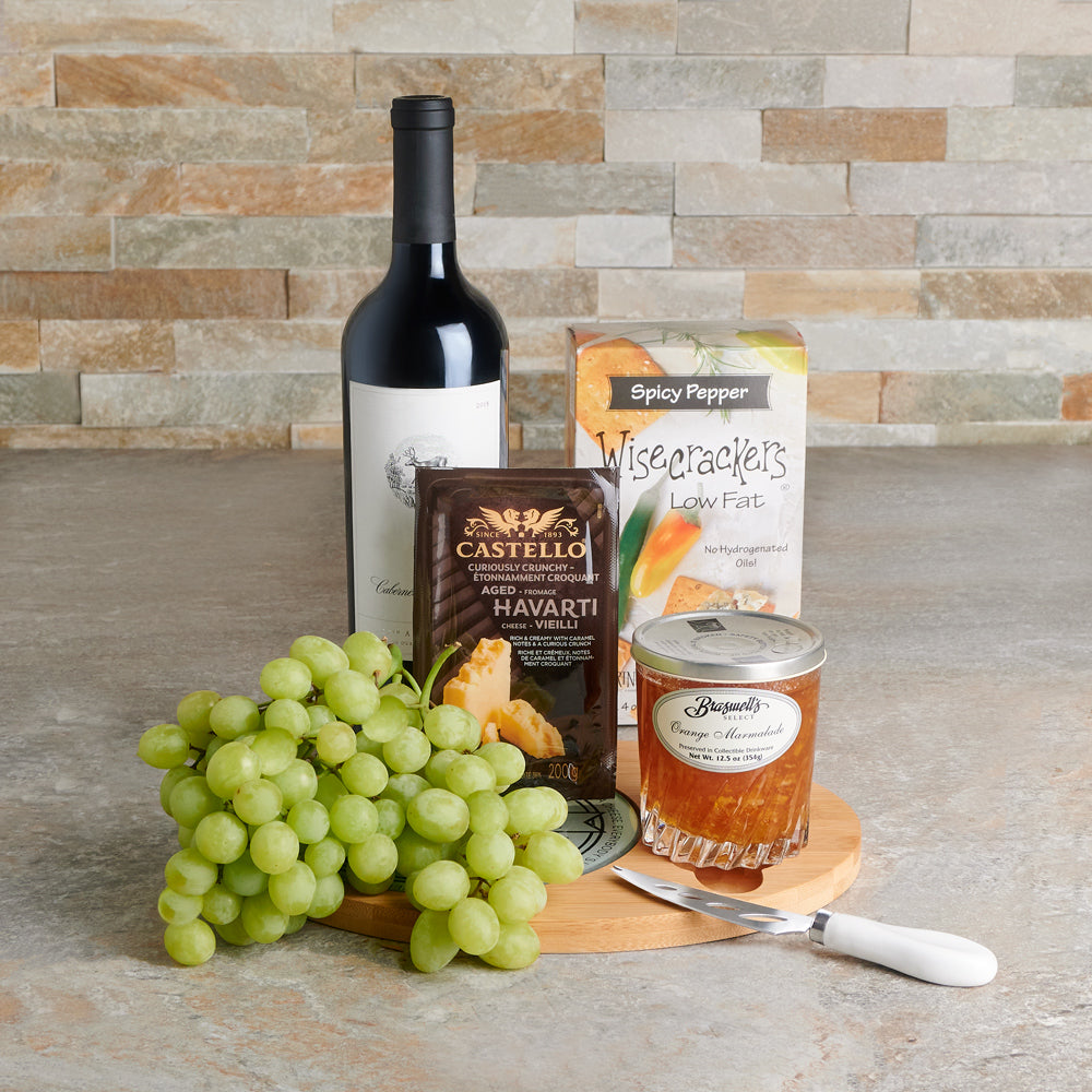 Wine &amp; Grapes Cheeseboard Gift Set, wine gift, wine, gourmet gift, gourmet, cheeseboard gift, cheeseboard, cheese gift, cheese