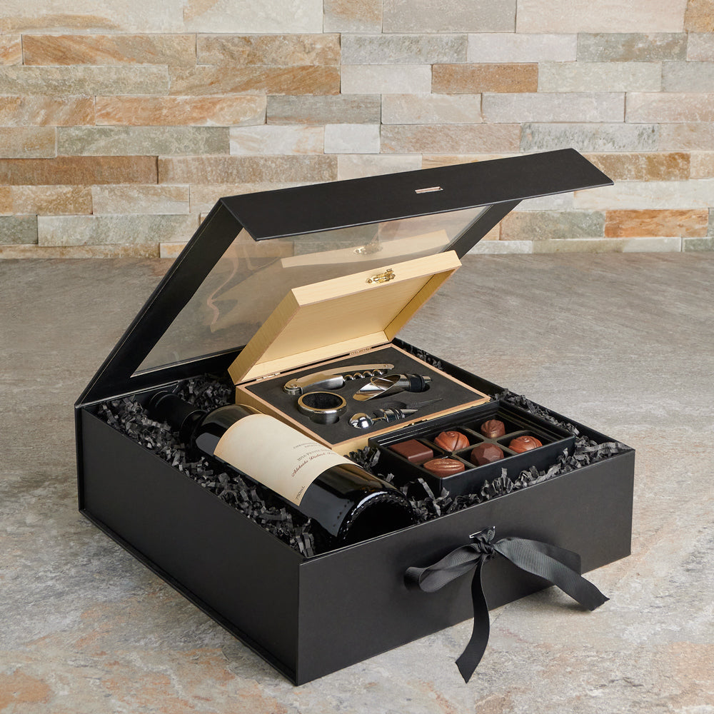 For the Love of Wine Gift Set, wine gift, wine, chocolate gift, chocolate