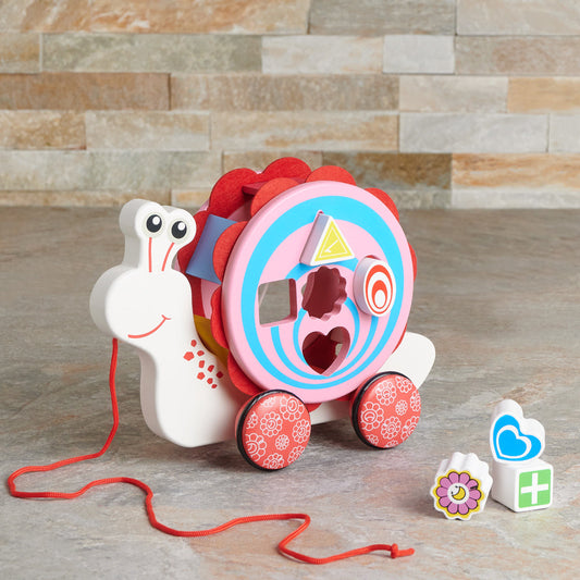 Birbaby Pull Along Snail Toy, baby gift, baby, baby toy gift, wooden toy, wooden toy gift