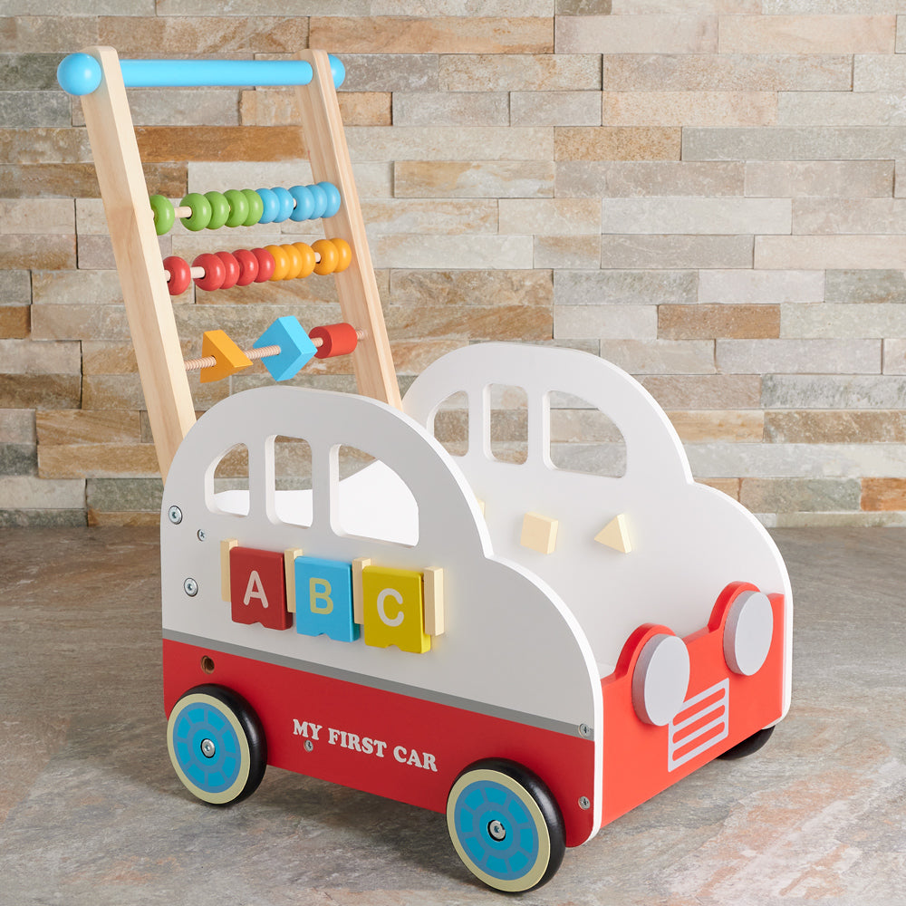 Classic Baby Wooden Walker – how the gift is presented