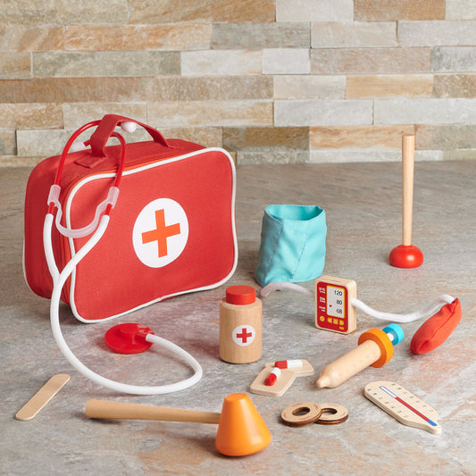 Birbaby Baby Wooden Doctor's Toy Set, wooden toy gift, wooden toy, baby toy gift, baby toy, baby gift, baby