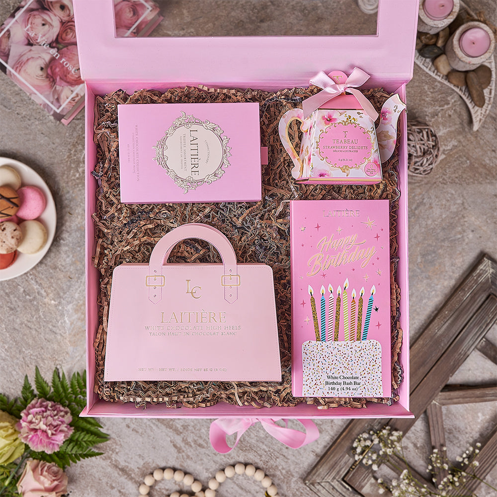 Birthday Tea &amp; Treat Box, tea gift, tea, chocolate gift, chocolate, birthday gift, birthday, Canada delivery