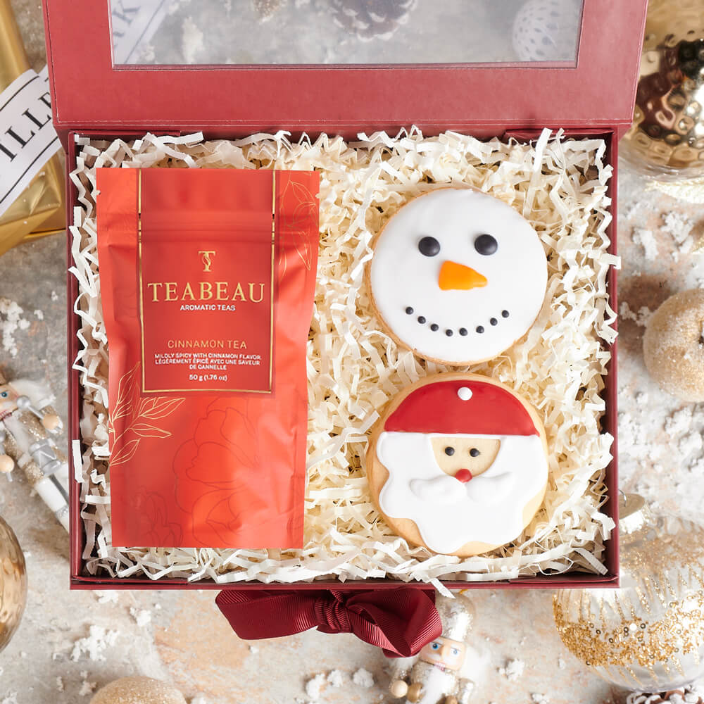 Christmas Tea &amp; Sweets Gift Set, tea gift, tea, christmas gift, christmas, holiday gift, holiday, cookie gift, cookie