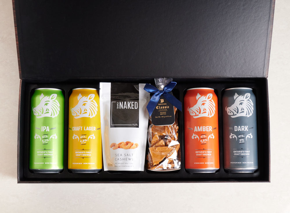 Snack and Canadian Craft Beer Box – how the gift is presented