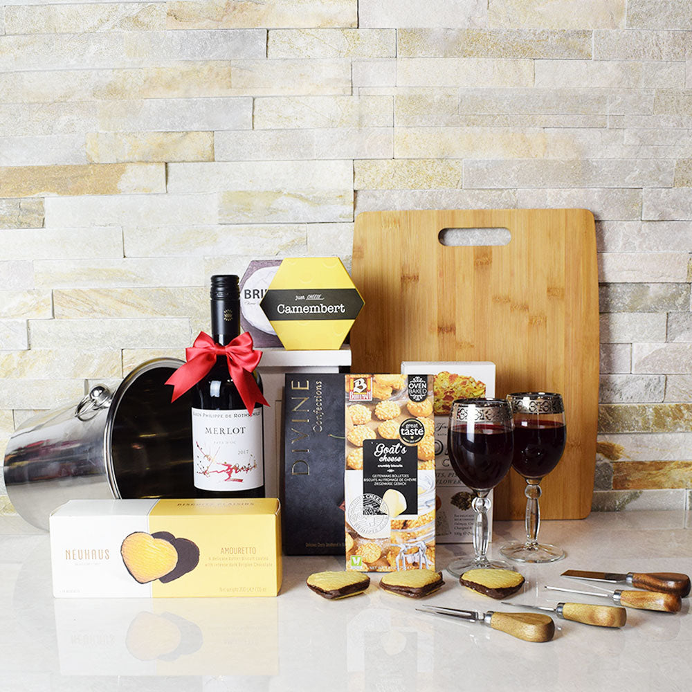 Marvelous Wine &amp; Cheese Gift Basket, wine gift baskets, Christmas gift baskets