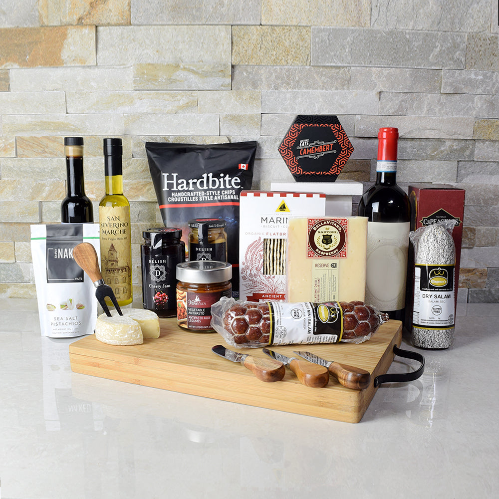 The Italian Gourmet Entertaining Board, wine gift baskets