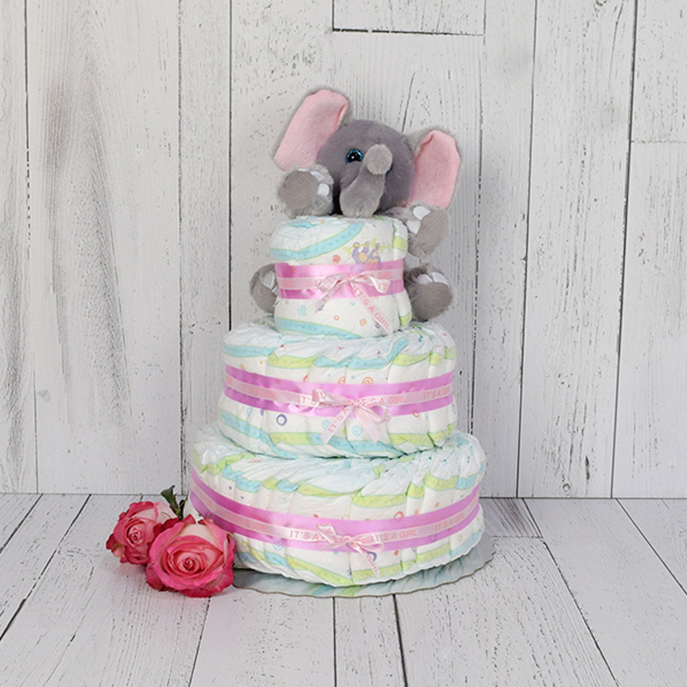Little Elephant &amp; Diaper Cake