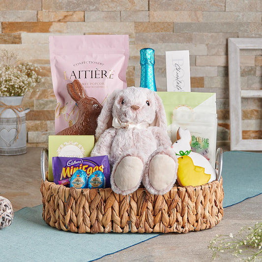 Easter Treats & Champagne Gift Tray, champagne gift, champagne, sparkling wine gift, sparkling wine, easter gift, easter, gourmet gift, gourmet
