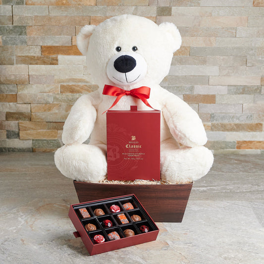 Charming Chocolate & Bear Gift Set, Valentine's Day gifts, plush gifts, chocolate gifts