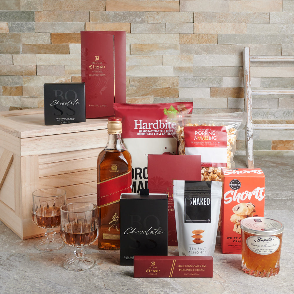 Truffles &amp; Liquor Gift Crate, Valentine's Day gifts, liquor gifts, truffles