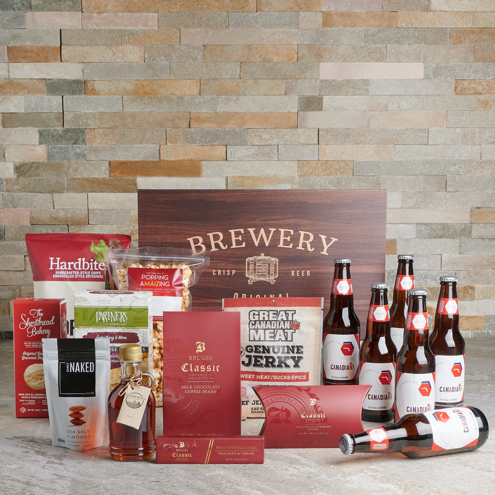 Crunchy &amp; Savoury Gourmet Beer Set, beer gift baskets, gourmet gift baskets, gift baskets