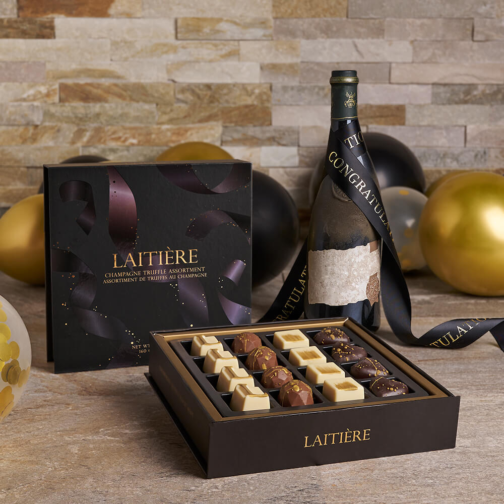 Graduate with Joy Wine Gift, wine gift, wine, gourmet gift, gourmet, chocolate gift, chocolate, graduation gift, graduation, wine gift, wine