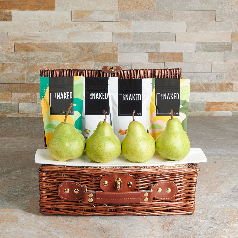 The Gourmet Orchard Picnic Basket, gourmet gift, fruit gift, fruit, nuts & fruit gift, nuts & fruit, nuts