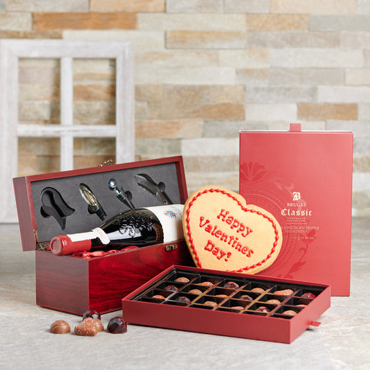 Wine & Chocolate Valentine’s Day Gift Set, Valentine's Day gifts, chocolate gifts
