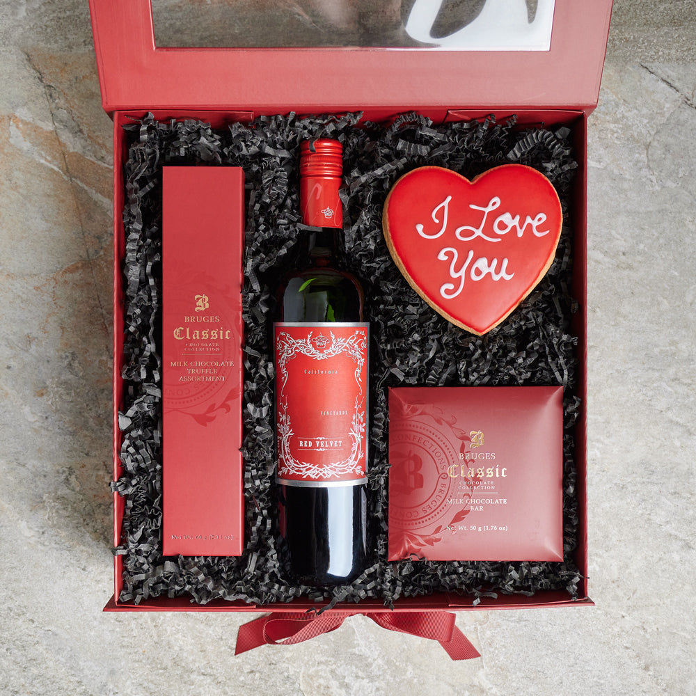 Custom Valentine's Day Gift Baskets - "Happy Valentine's Day" Gift Basket