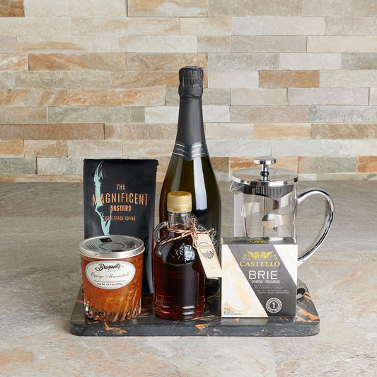 Exquisite Champagne Gift Set, champagne gift, champagne, gourmet gift, gourmet, sparkling wine, sparkling wine gift, coffee gift, coffee