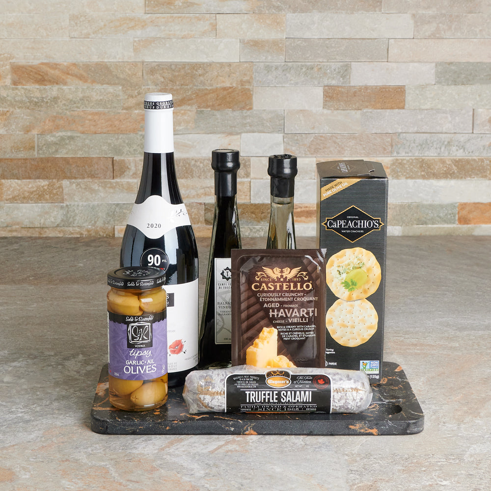 The Vineyard Table Wine & Charcuterie Gift Set, gourmet gift, gourmet, wine gift, wine, wine and cheese gift, wine and cheese