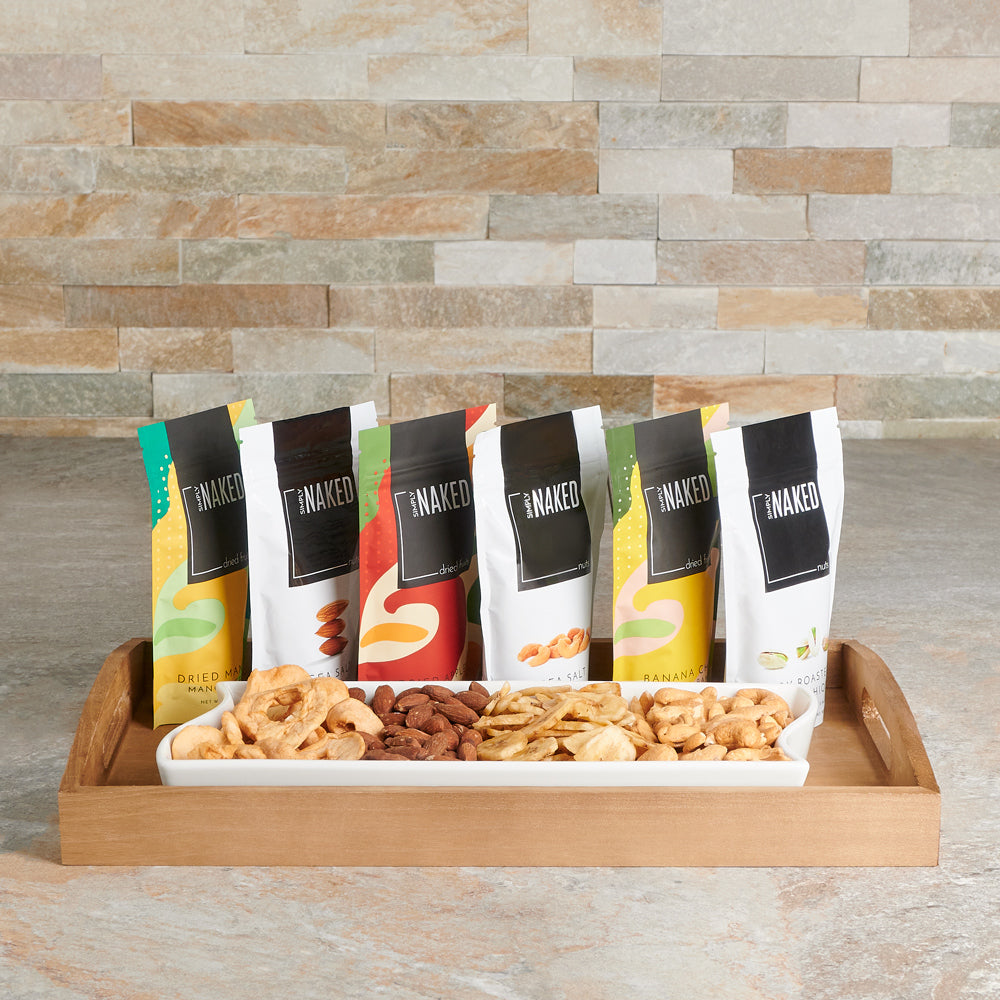 Sensational Fruit &amp; Nut Snack Tray, gourmet gift, gourmet, dried fruit gift, dried fruit, fruit &amp; nuts gift, fruit &amp; nuts