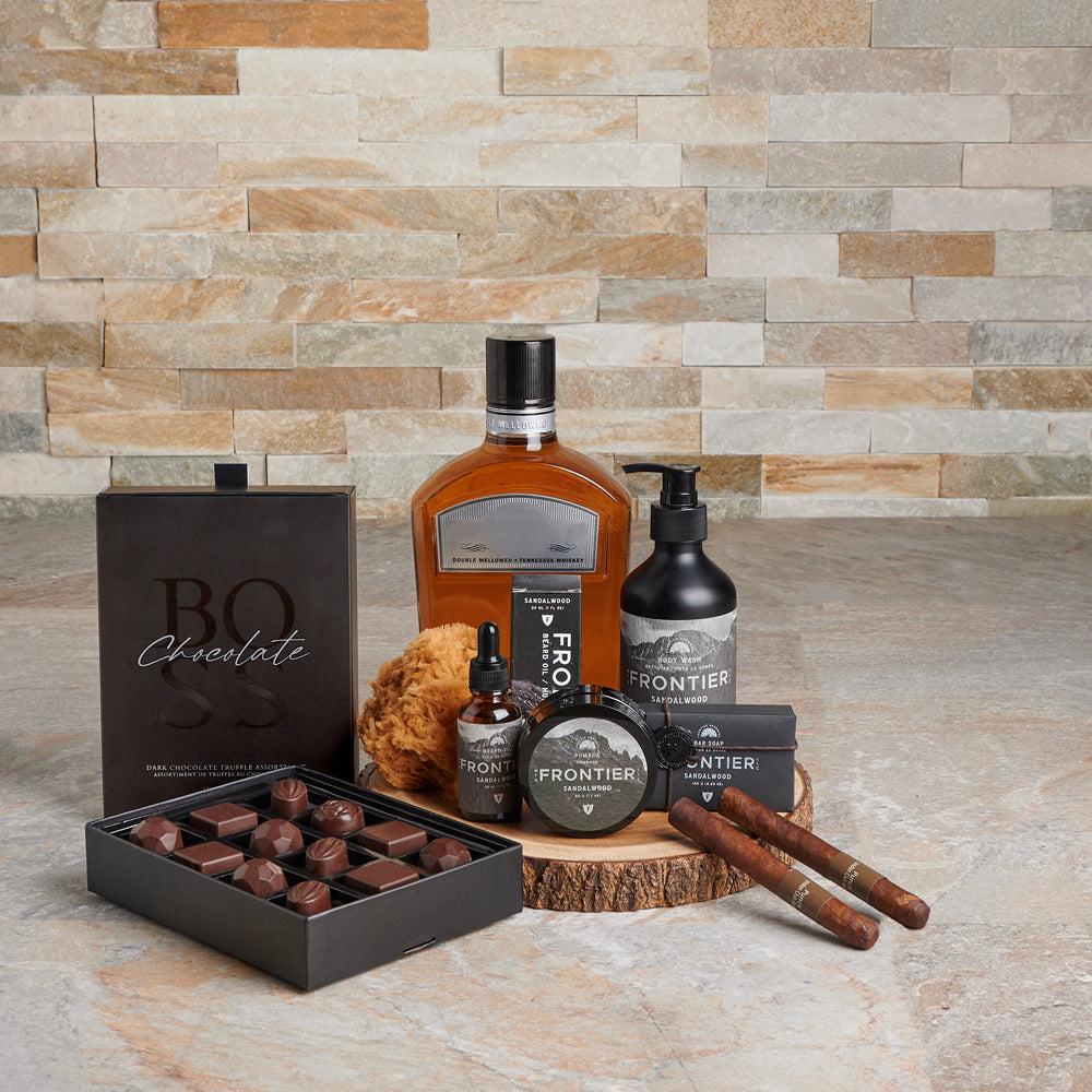 Lavish Bath &amp; Body Gift Set, liquor gift, liquor, spa gift, spa, mens spa gift, cigar gift, fathers day, fathers day gifts