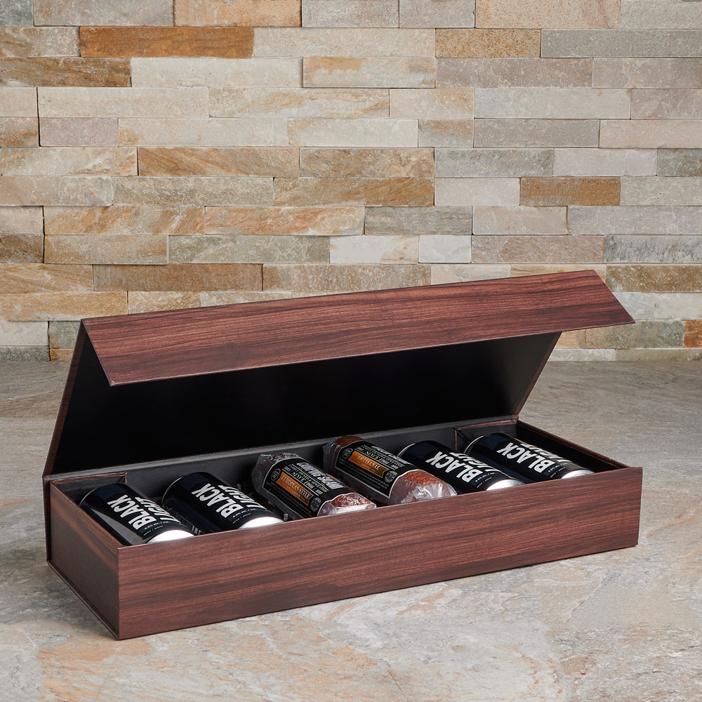 Wagener's Salami and Beer Gift Set – how the gift is presented