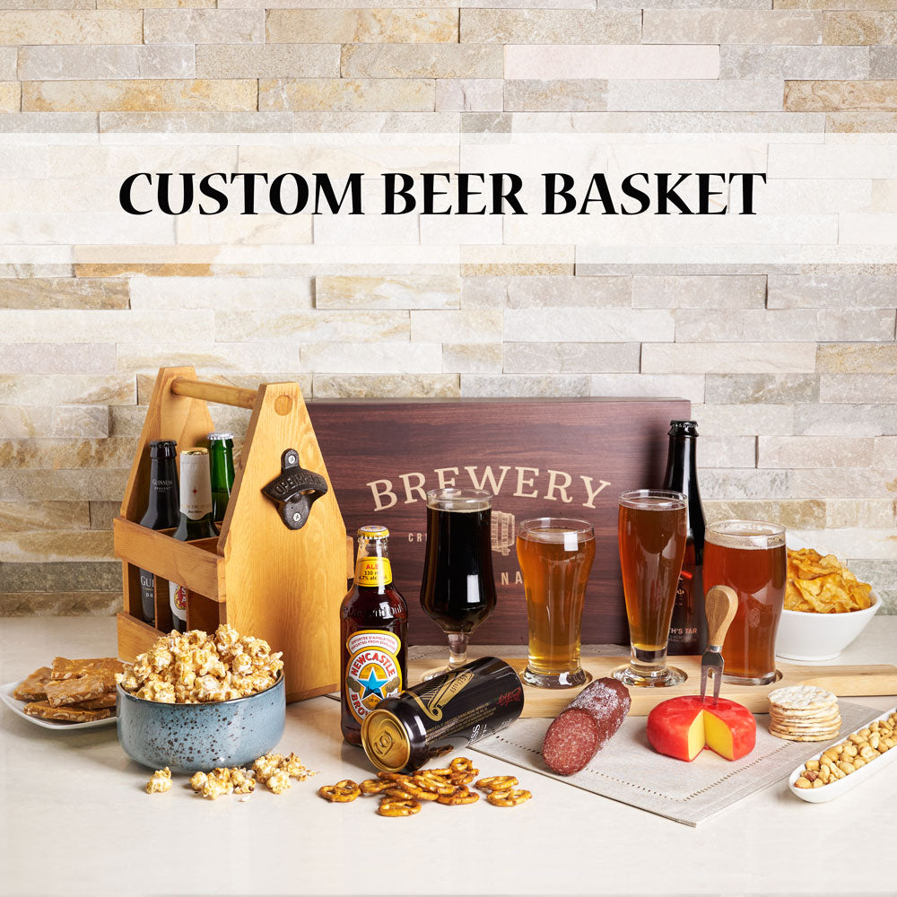 Custom Beer Gift Basket, beer gift baskets, gourmet gifts, gifts, custom beer gift baskets usa delivery