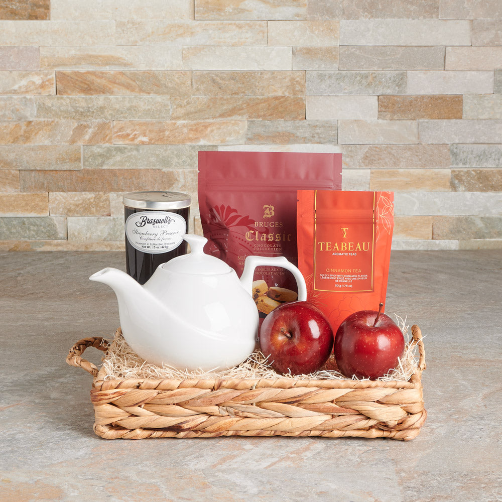 Steep In Sweetness Tea Gift Set, gourmet gift, gourmet, tea gift, tea, teapot gift, teapot