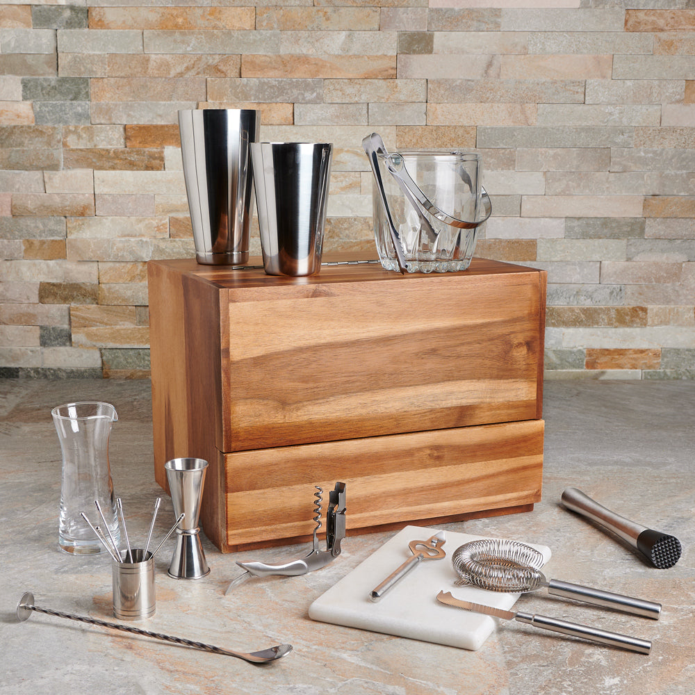 Sparkling Wine &amp; Bar Set, sparkling wine gift, sparkling wine, champagne gift, champagne, bar set gift, bartender gift