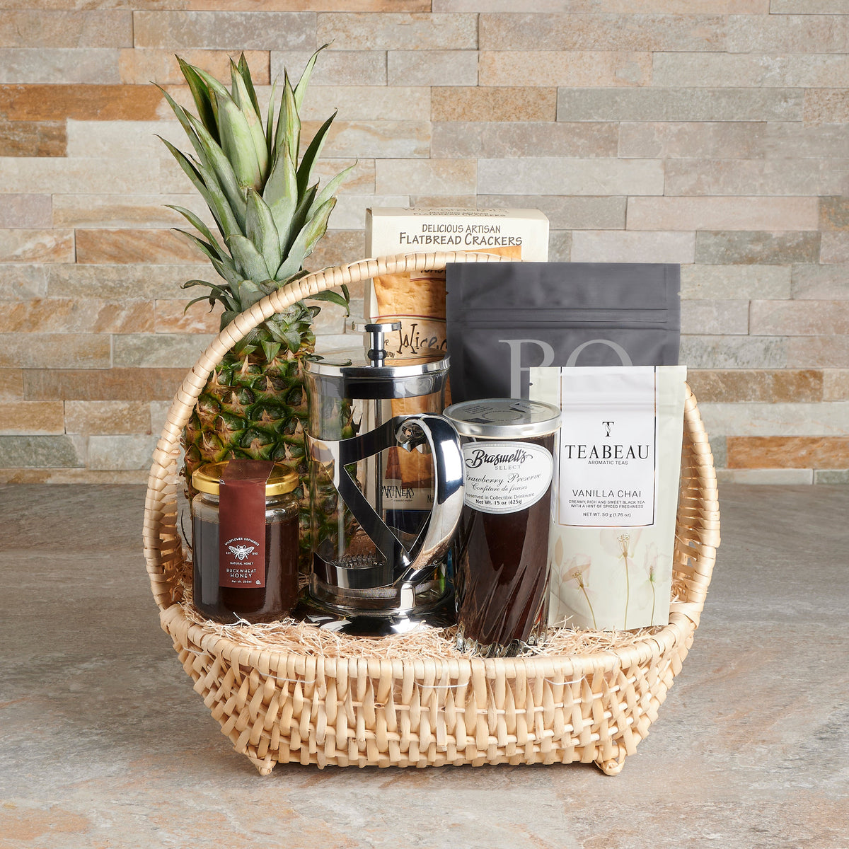 Refreshing Tea &amp; Gourmet Gift Basket, gourmet gift, gourmet, tea gift, tea
