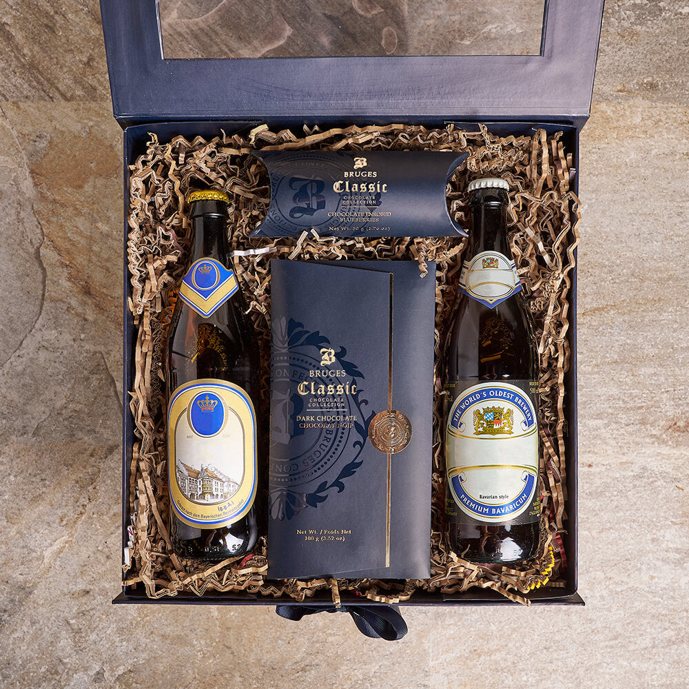 Large Beer &amp; Chocolate Gift Box, beer gift, beer, gourmet gift, gourmet, chocolate gift, chocolate