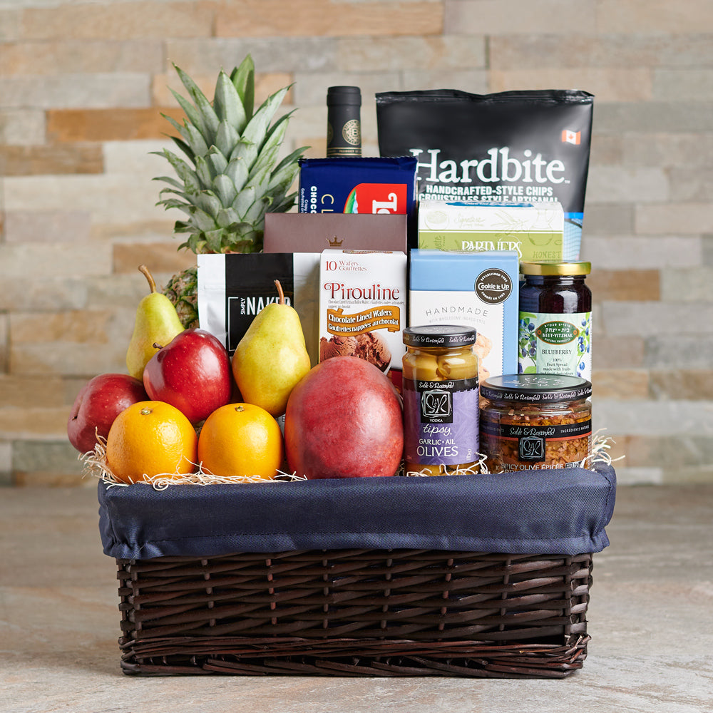 The Kosher Bounty Selection Gift Basket, kosher gift basket, wine gift basket