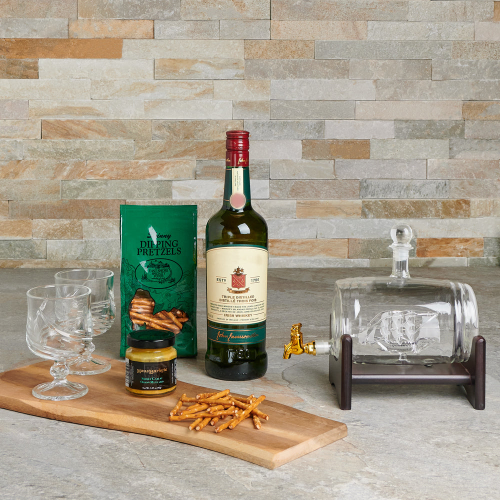 Nautical Liquor &amp; Decanter Gift Set, liquor gift, st patricks day gift, st patricks day, gourmet gift, decanter gift