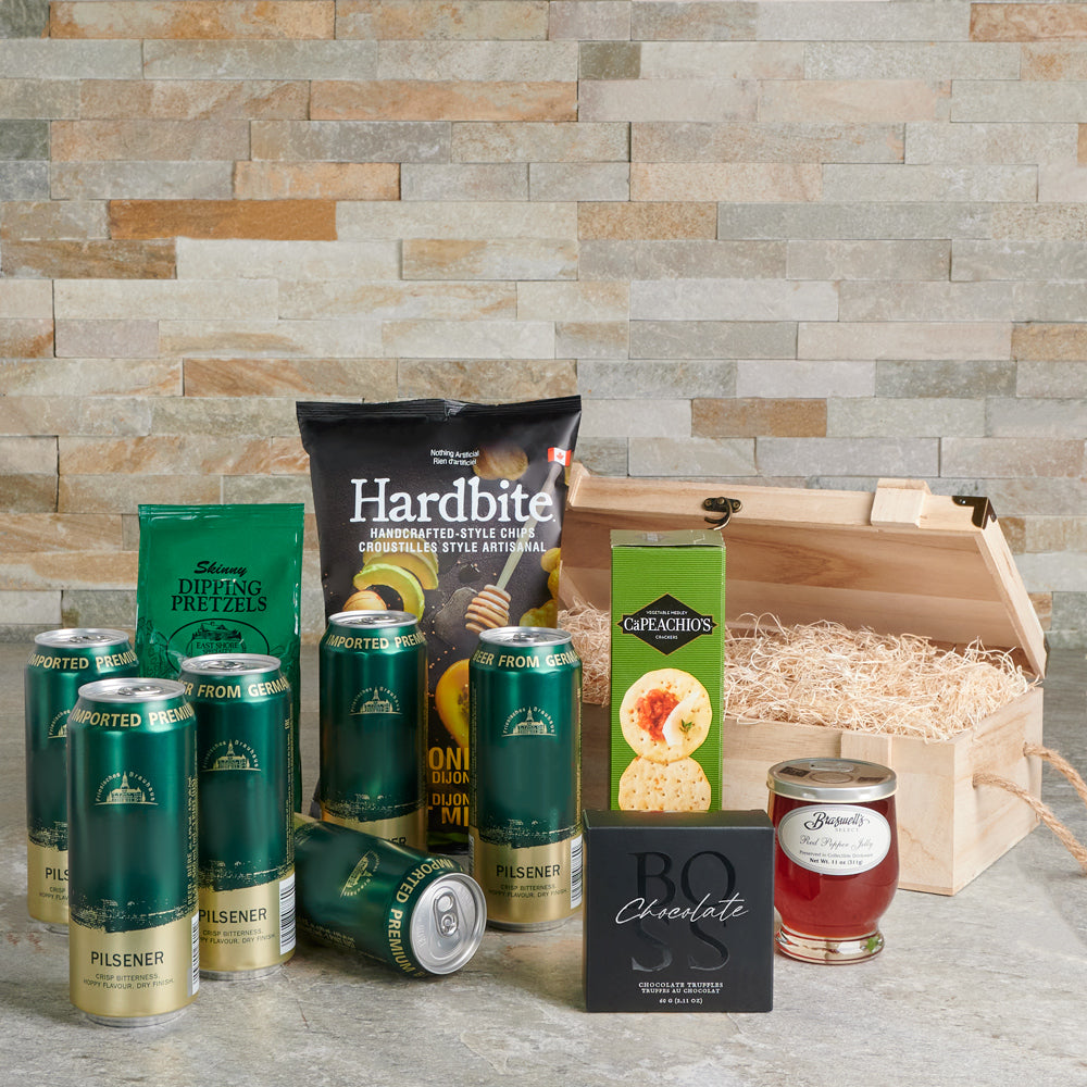 St. Patrick’s Craft Beer &amp; Salty Snack Gift, gourmet gift, st patricks day gift, st patricks day, craft beer, beer