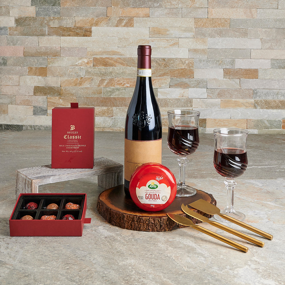 The Intimate Wine & Chocolate Indulgence Gift, wine gift, wine, chocolate gift, chocolate, romantic gift