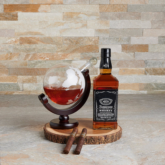 Simply Charming Liquor Gift Set, liquor gift, liquor, cigars, cigar gift, decanter, decanter gift