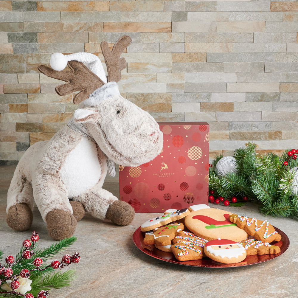 The Cookie Reindeer Gift Basket, Gourmet Gift Baskets, Christmas Gift Baskets, Gourmet Cookies