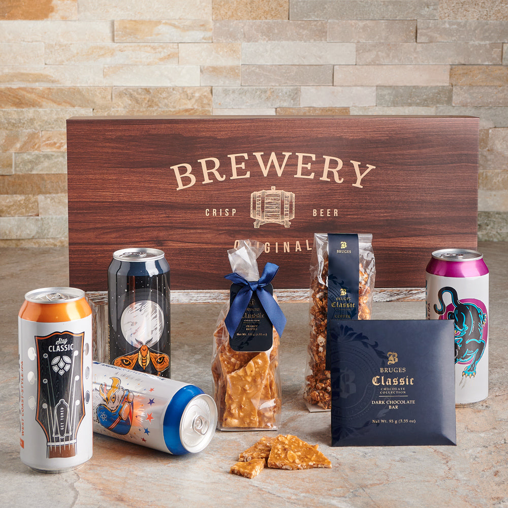 Sweet Snacks &amp; Craft Beer Gift Box, beer gift, beer, beer gift basket, gourmet gift basket, gourmet gift, gourmet, craft beer gift basket, craft beer, craft beer gift