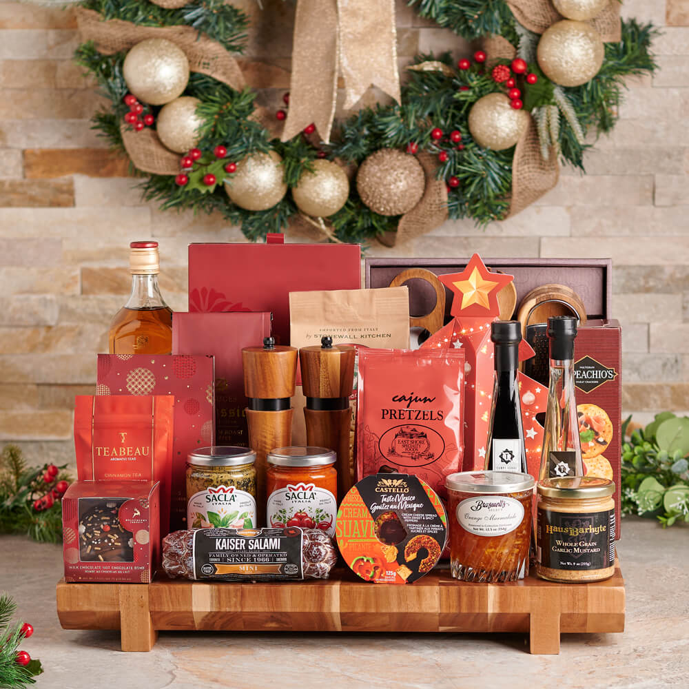 Santa's Goodies Liquor Gift Set, christmas gift, christmas, holiday gift, holiday, gourmet gift, gourmet, liquor gift, liquor, luxury christmas gift, luxury christmas