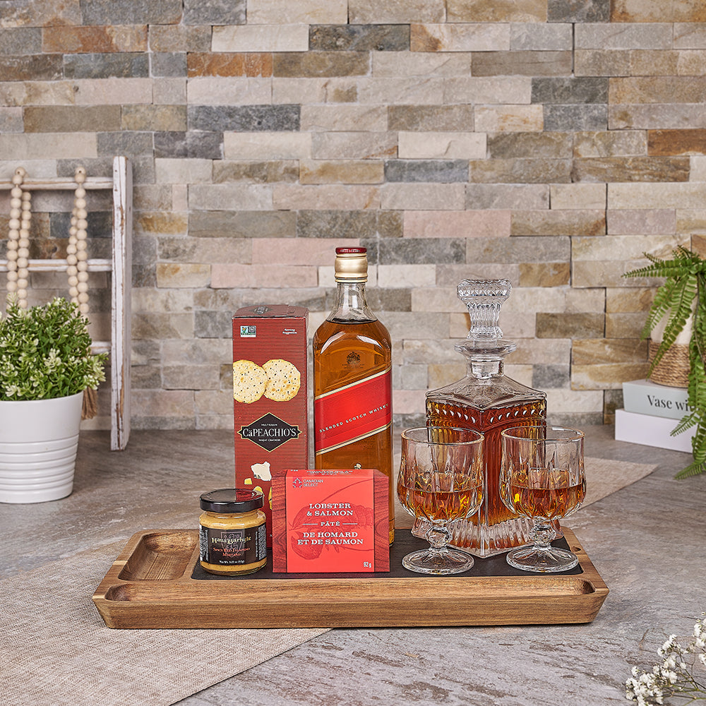 Seafood &amp; Spirits Decanter Gift, liquor gift, liquor, decanter gift, decanter, seafood gift, seafood, Canada delivery