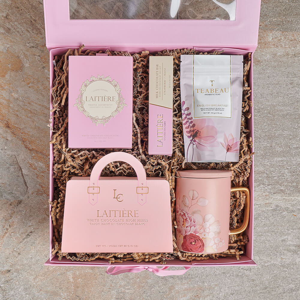 Tea &amp; White Chocolate Gift Set, chocolate gift, chocolate, gourmet gift, gourmet, tea gift, tea