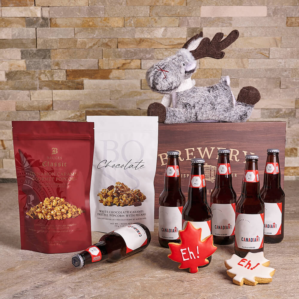 Canada Day Beer &amp; Snack Celebration Box, canada day gift, canada day, gourmet gift, gourmet, beer gift, beer