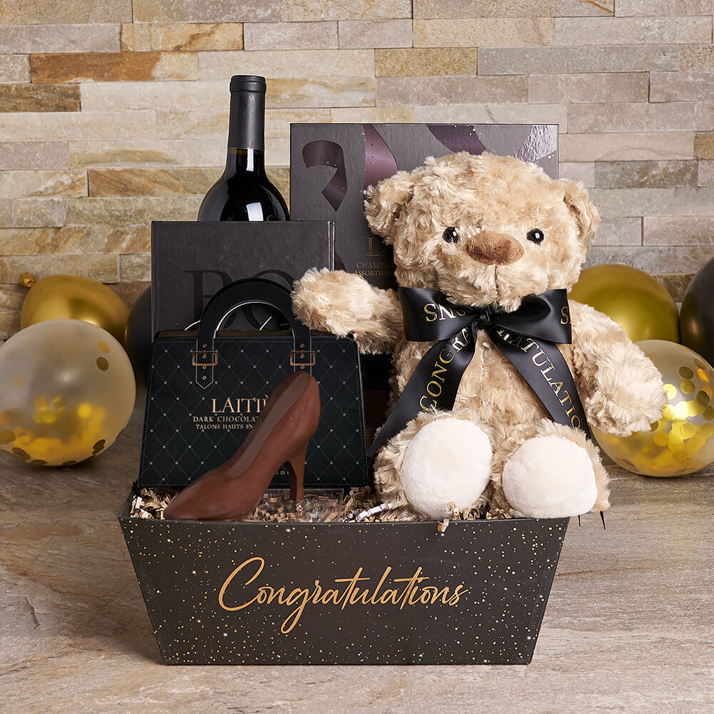 The Wine &amp; Chocolate Graduation Gift, graduation gift, graduation, wine gift, wine, chocolate gift, chocolate, gourmet gift, gourmet