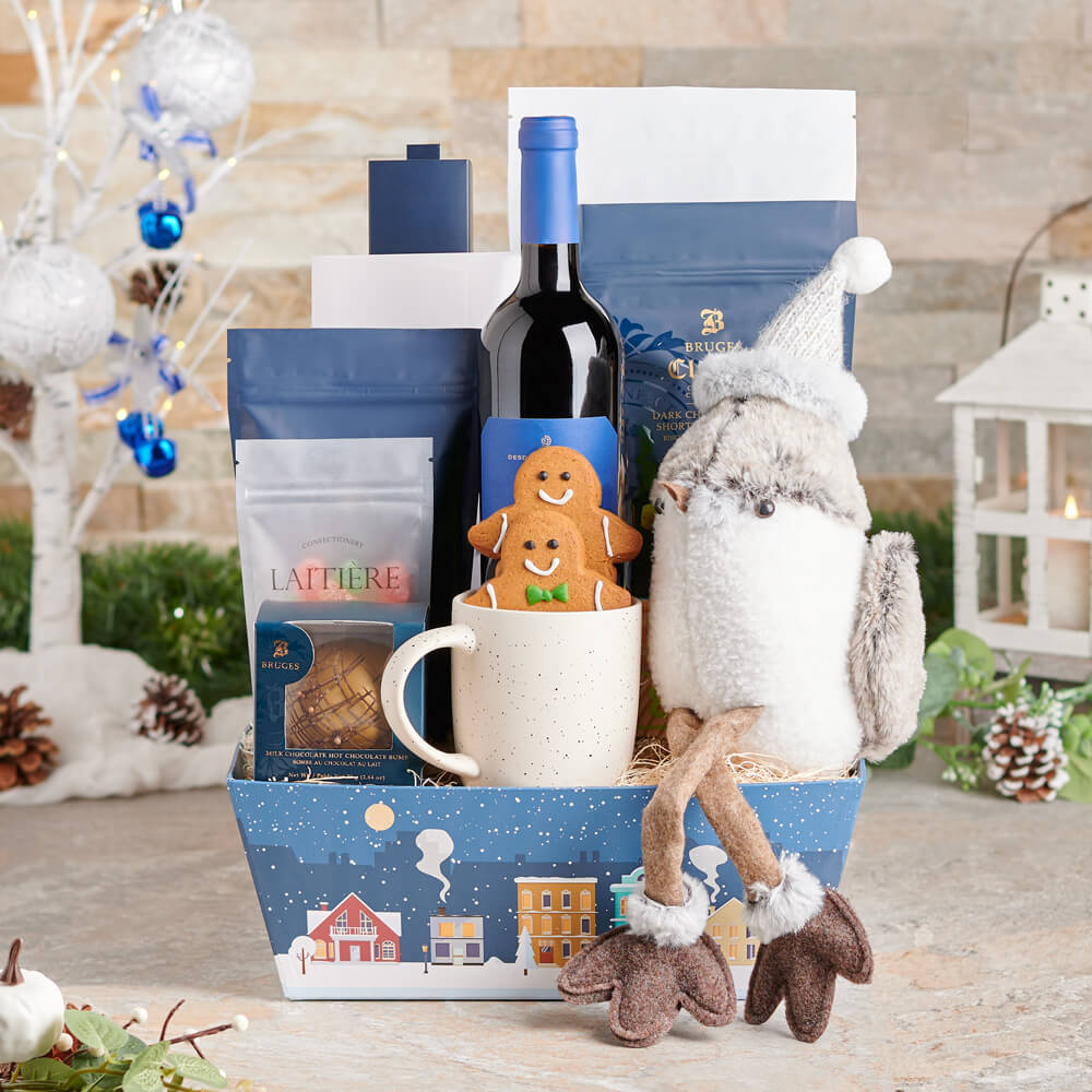 Wine &amp; Father Christmas Gift Set, wine gift, wine, christmas gift, christmas, holiday gift, holiday, gourmet gift, gourmet