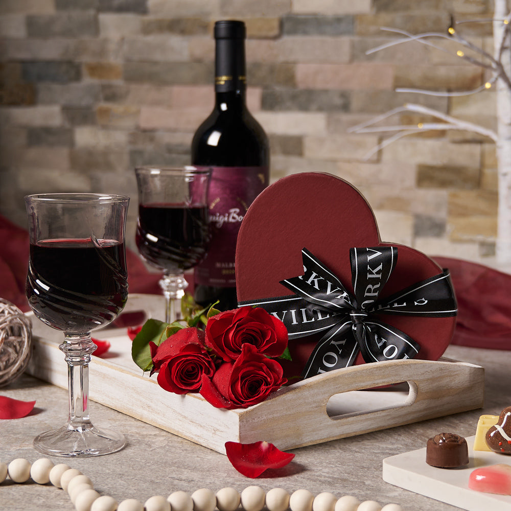 Luxury holiday gift basket prepared for seasonal celebration