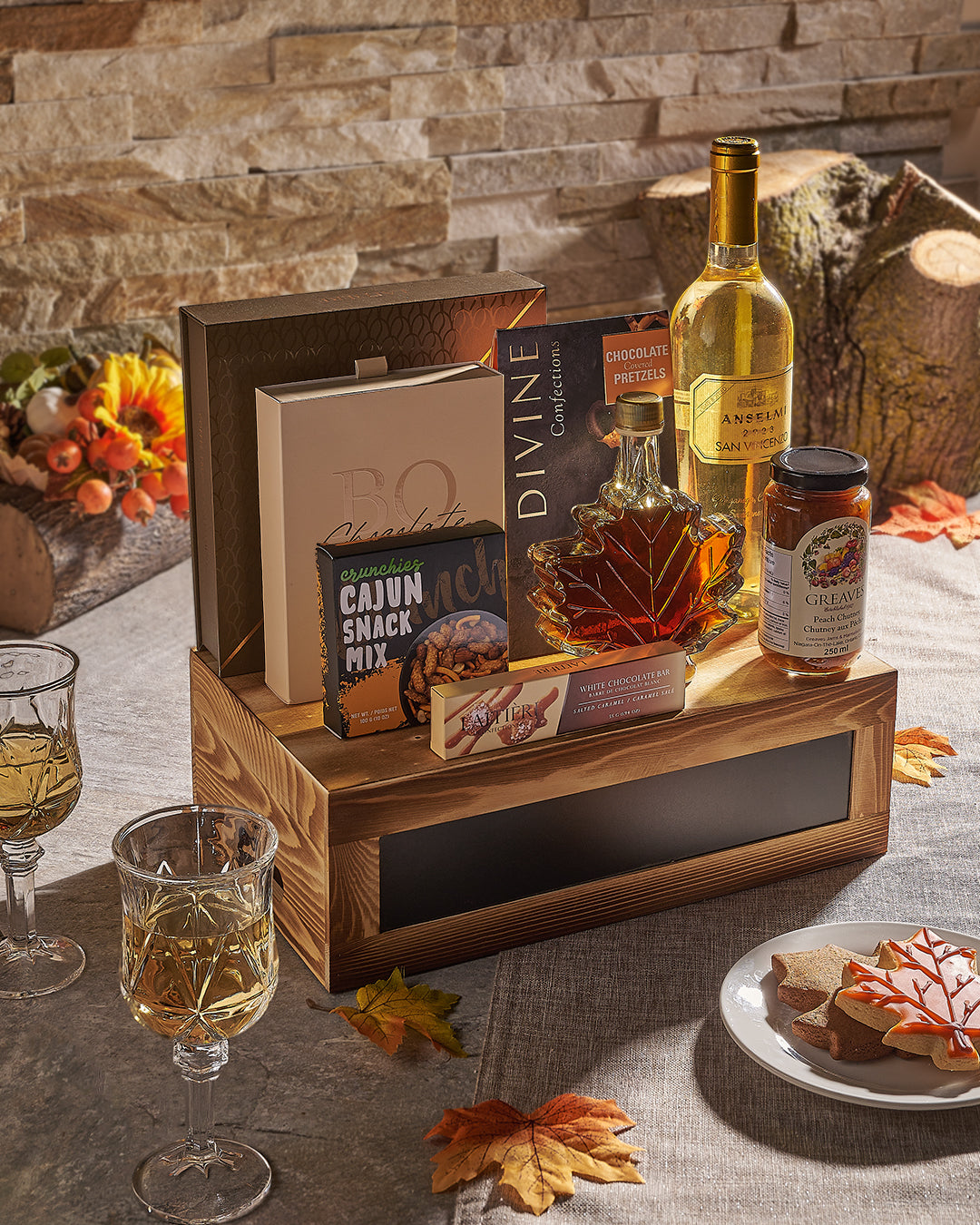 Premium gift basket with polished presentation, delivered ready to enjoy