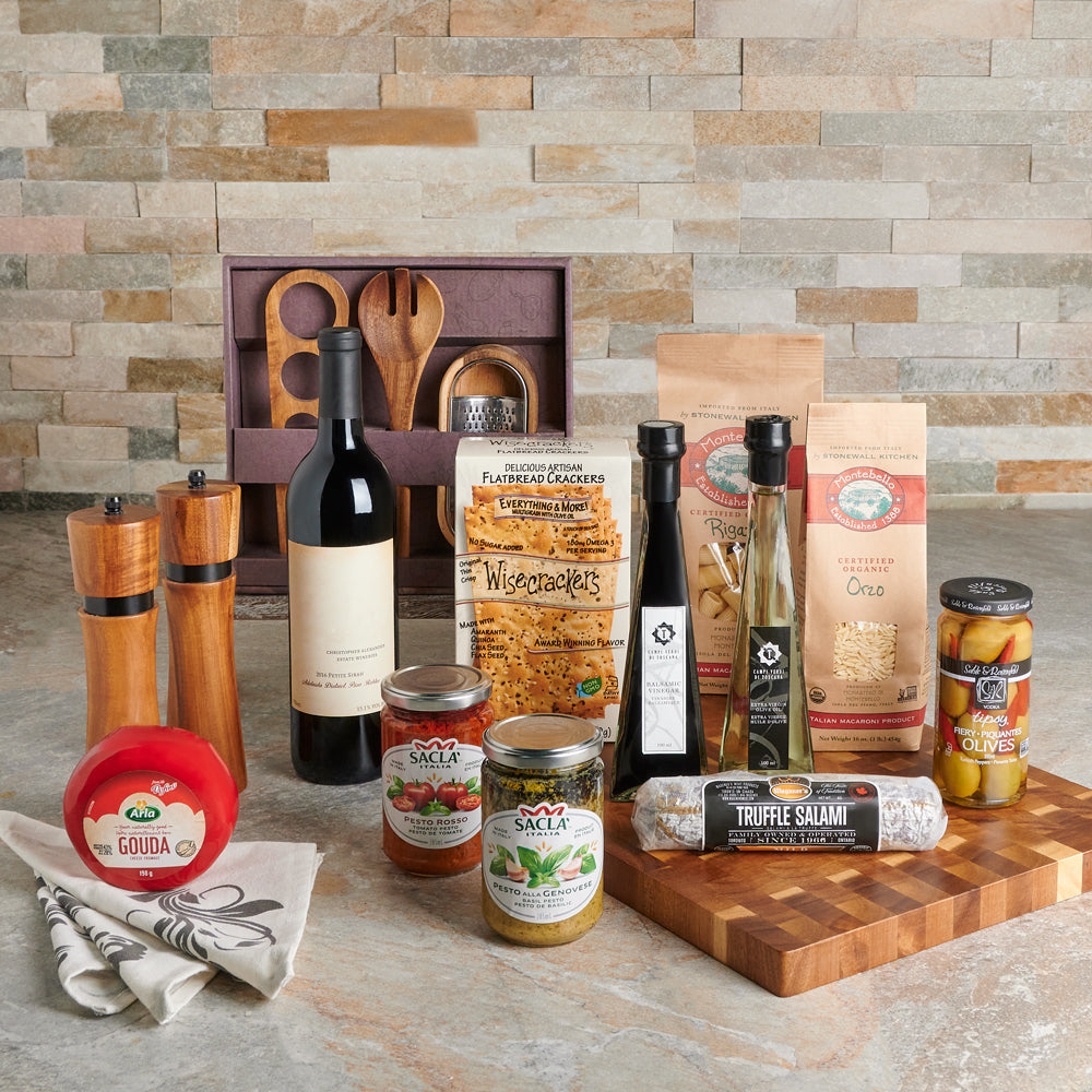 Italian Wholesome Flavours Wine Gift Set, gourmet gift, gourmet, wine gift, wine, pasta gift, pasta