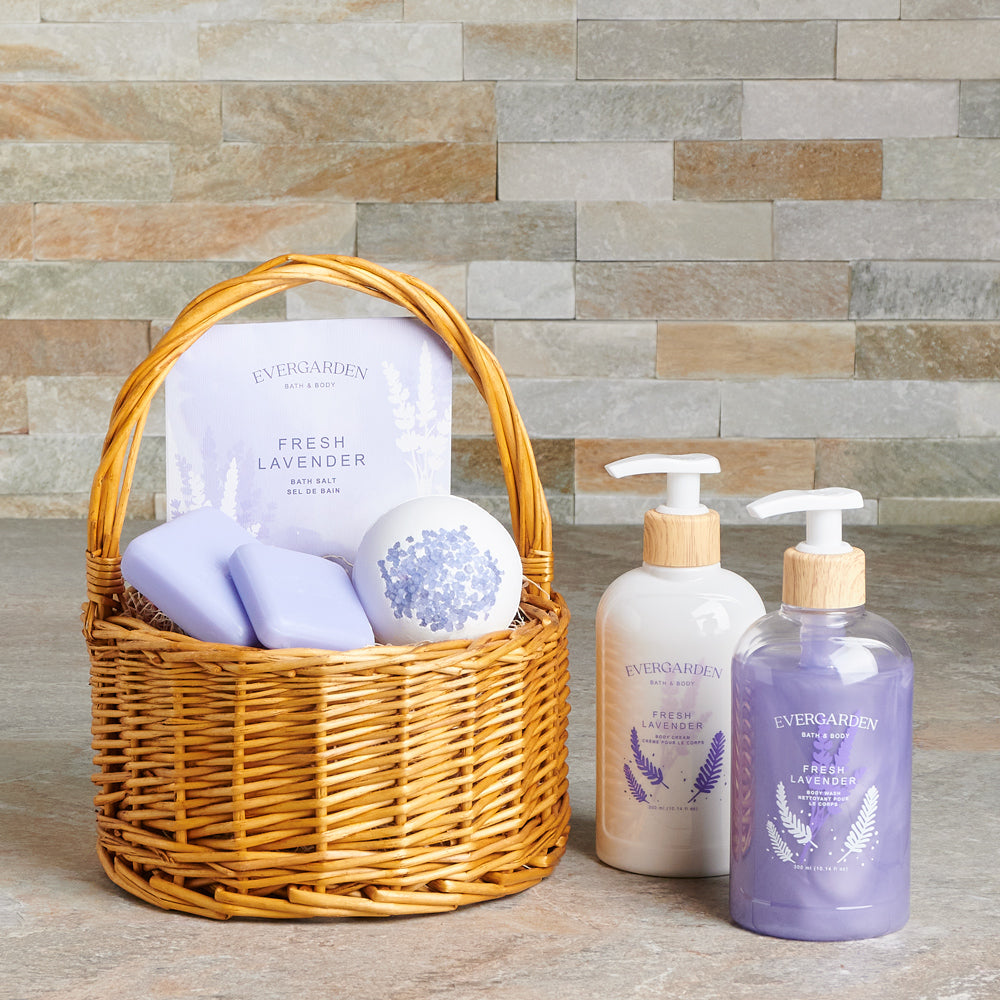 spa gift set,  spa gift basket,  bath and body,  spa,  lavender,  Set 24094-2021, spa gift set delivery, delivery spa gift set
