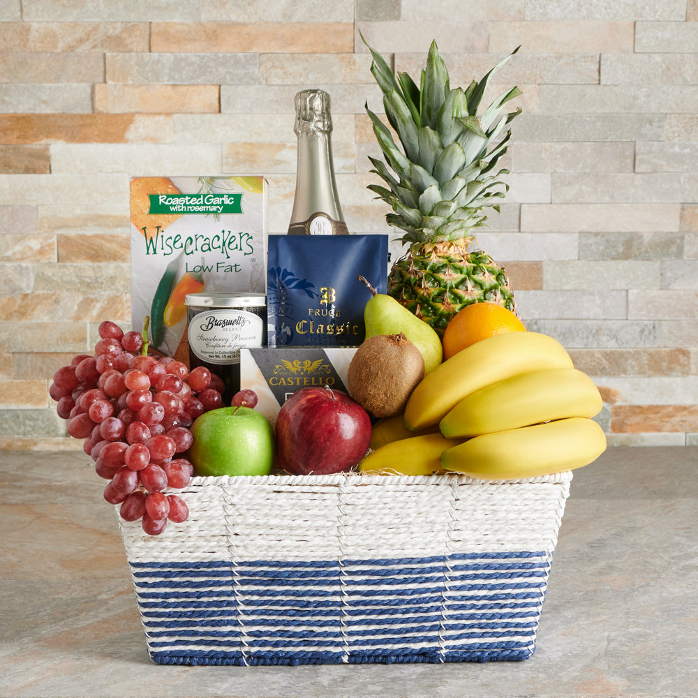 The Fruit Symphony Champagne Gift Basket, Champagne Gift Basket, Champagne, Fruits Gift Basket, Fruit, fruit gift basket delivery, delivery fruit gift basket
