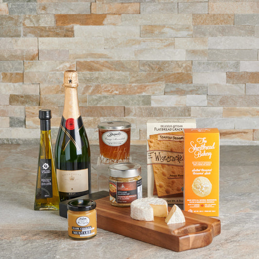 Gourmet Accents & Champagne Gift Basket , Gourmet Gift Baskets, Champagne Gift Baskets