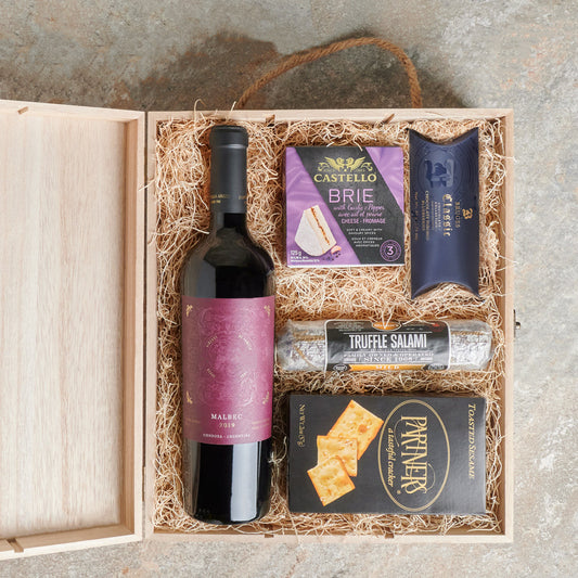 Luxury Gourmet Wine Crate, Wine Gift Baskets, Gourmet Gift Baskets