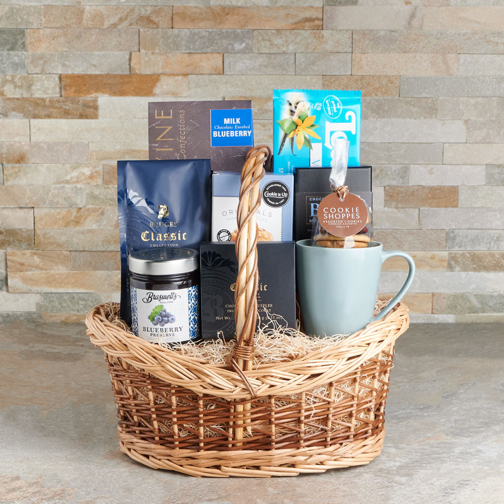 Caffe Time Gift Basket, Coffee Gift Baskets, Gourmet Gift Baskets, Chocolate Gift Baskets